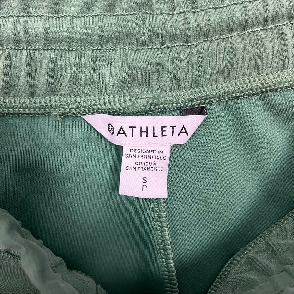 Athleta Green Cropped Wide-Leg Sweatpants - Picture 7 of 10